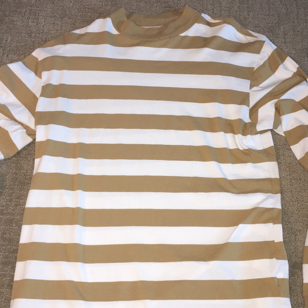 Medium PacSun Mustard Yellow and White striped.
